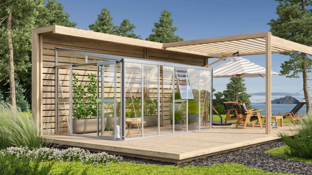 Vitavia Anlehngewächshaus Athena 10200 ESG HKP 3972 mm Produktbild Vitavia Anlehngewächshaus Athena 10200 ESG HKP 3972 mm