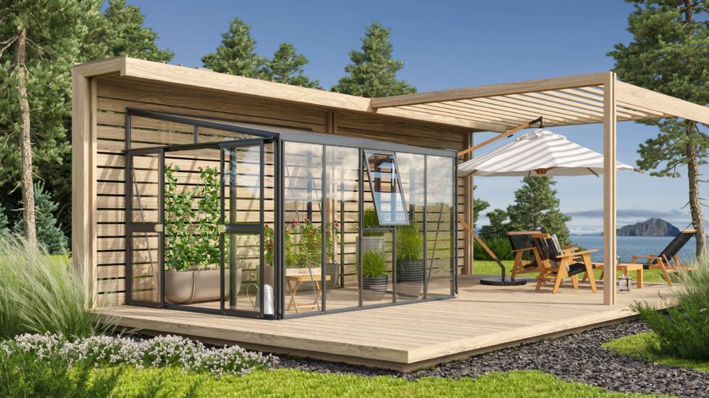 Vitavia Anlehngewächshaus Athena 8600 ESG HKP 2659 x 3343 mm Produktbild Vitavia Anlehngewächshaus Athena 8600 ESG HKP 2659 x 3343 mm