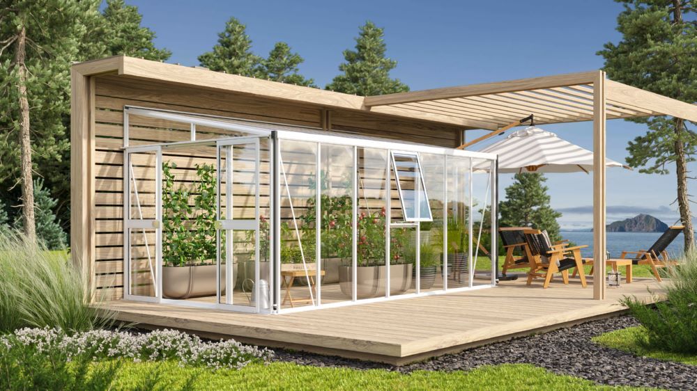 Vitavia Anlehngewächshaus Athena 11900 ESG HKP 2659 x 4601 mm Produktbild Vitavia Anlehngewächshaus Athena 11900 ESG HKP 2659 x 4601 mm