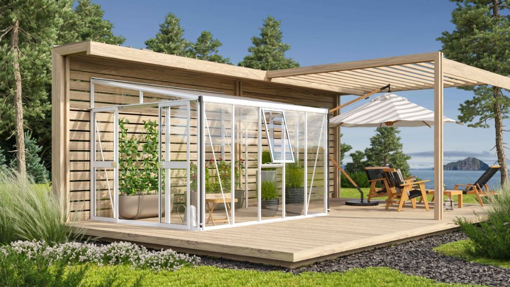 Vitavia Anlehngewächshaus Athena 8600 ESG HKP 3343 mm Länge Produktbild Vitavia Anlehngewächshaus Athena 8600 ESG HKP 3343 mm Länge