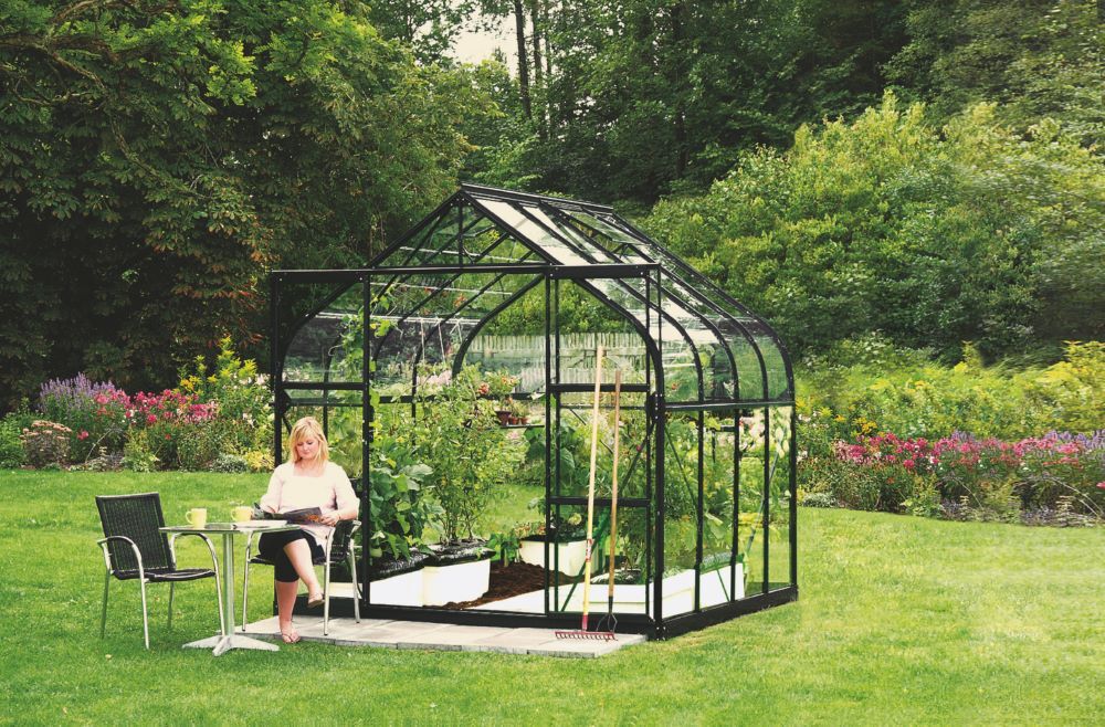 Vitavia Gewächshausbausatz Diana 6700 ESG 2635 x 2580 mm schwarz Produktbild Vitavia Gewächshausbausatz Diana 6700 ESG 2635 x 2580 mm schwarz