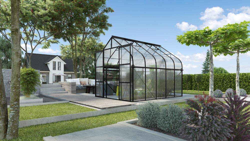 Vitavia Gewächshausbausatz Diana 8300 schwarz 2545 x 1220 mm Produktbild Vitavia Gewächshausbausatz Diana 8300 schwarz 2545 x 1220 mm