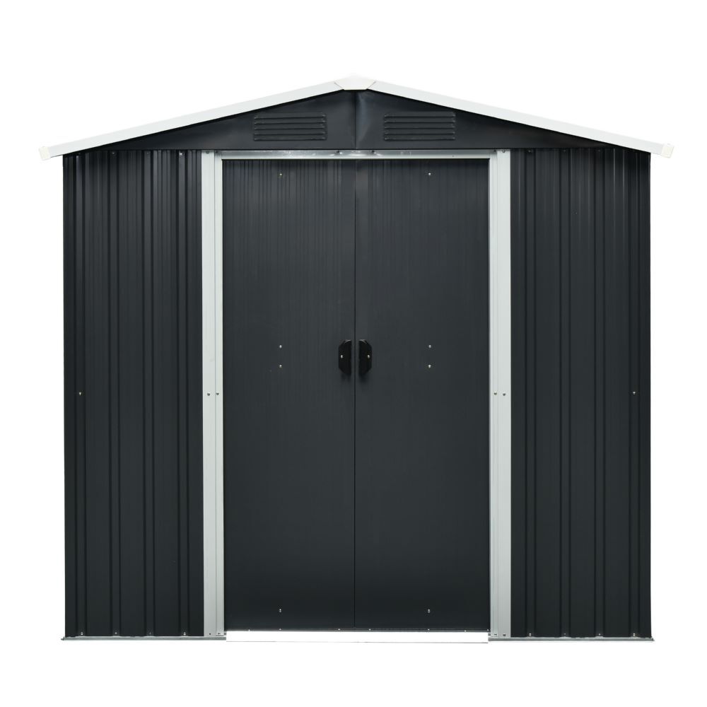 Pergart Gerätehaus Düsseldorf II 65 schiefer 1940 x 1310 mm Produktbild Pergart Gerätehaus Düsseldorf II 65 schiefer 1940 x 1310 mm