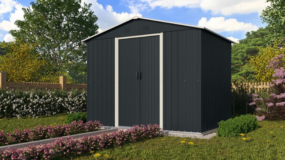 Pergart Gerätehaus Düsseldorf II 86 schiefer 1740 x 820 mm Produktbild Pergart Gerätehaus Düsseldorf II 86 schiefer 1740 x 820 mm bild 2