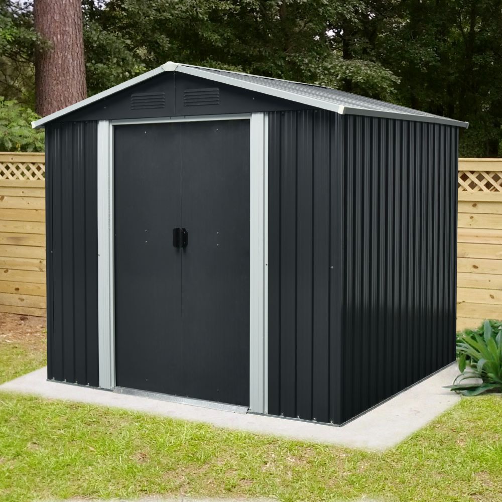 Pergart Gerätehaus Düsseldorf II 86 schiefer 1740 x 820 mm Produktbild Pergart Gerätehaus Düsseldorf II 86 schiefer 1740 x 820 mm bild 3