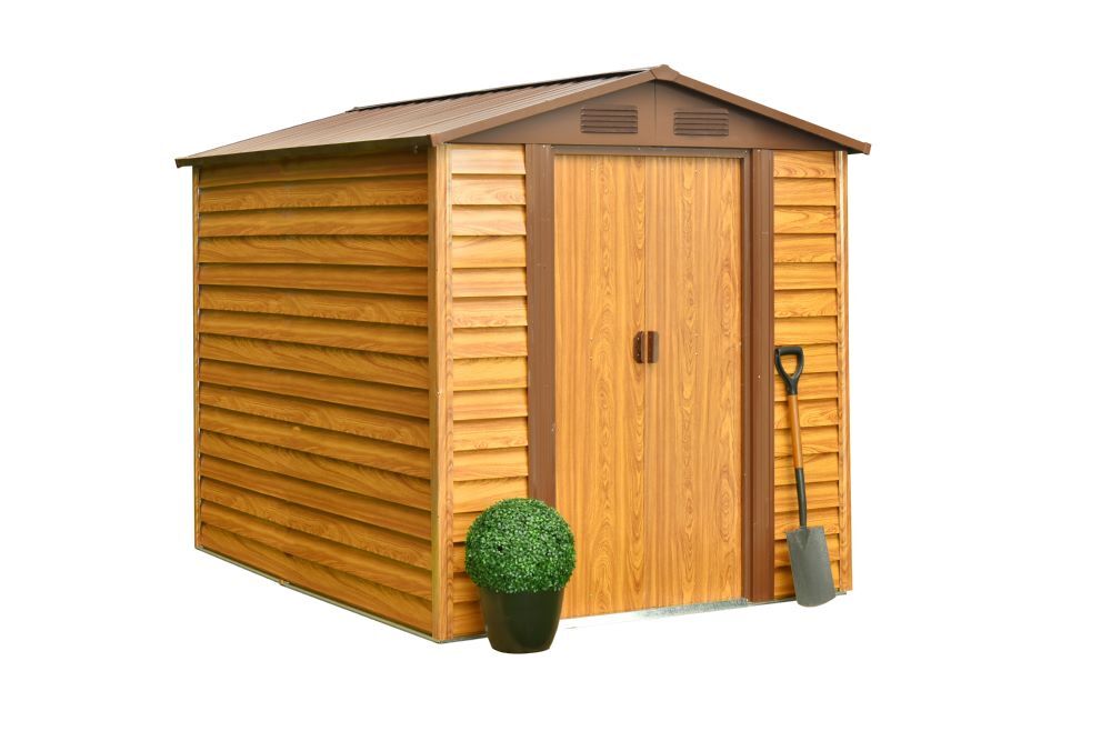 Pergart Gerätehaus Frankfurt II 86 Holzoptik 2360 x 1950 mm Produktbild Pergart Gerätehaus Frankfurt II 86 Holzoptik 2360 x 1950 mm