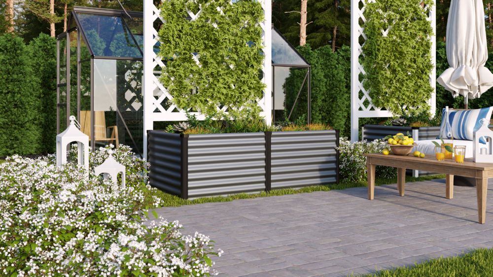 Vitavia Hochbeet Linus 630 Breite 961,7 mm granit Produktbild Vitavia Hochbeet Linus 630 Breite 961,7 mm granit