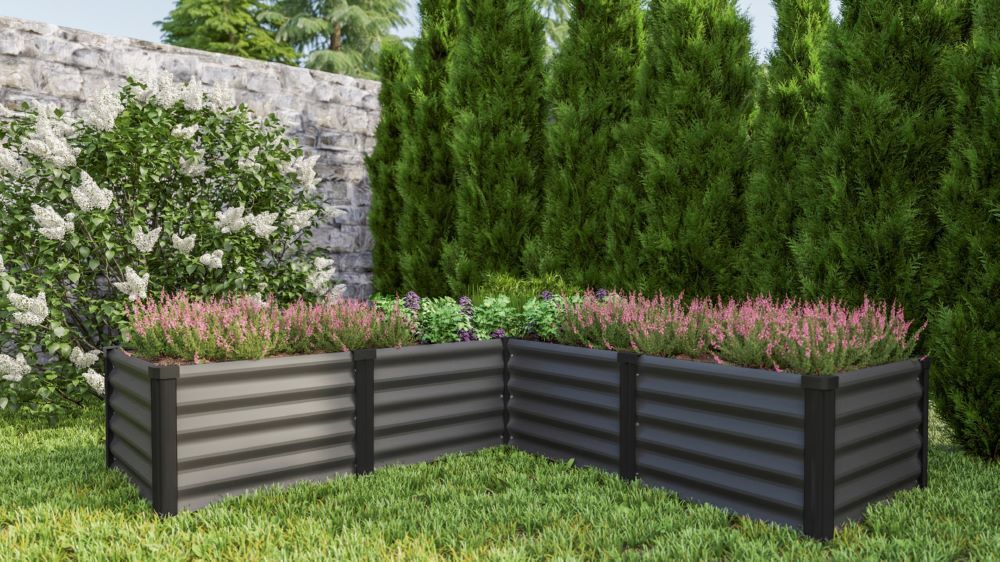Vitavia Hochbeet Linus In Out 401 Größe M granit schwarz Produktbild Vitavia Hochbeet Linus In Out 401 Größe M granit schwarz