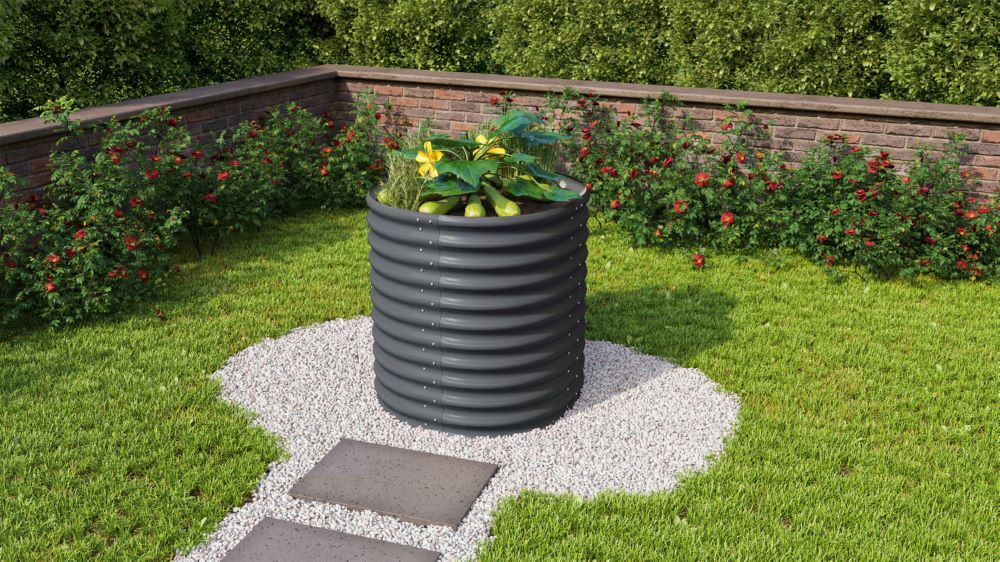 Vitavia Hochbeetanbau Vita Rund 858 granit 821 x 821 x 858 mm Produktbild Vitavia Hochbeetanbau Vita Rund 858 granit 821 x 821 x 858 mm