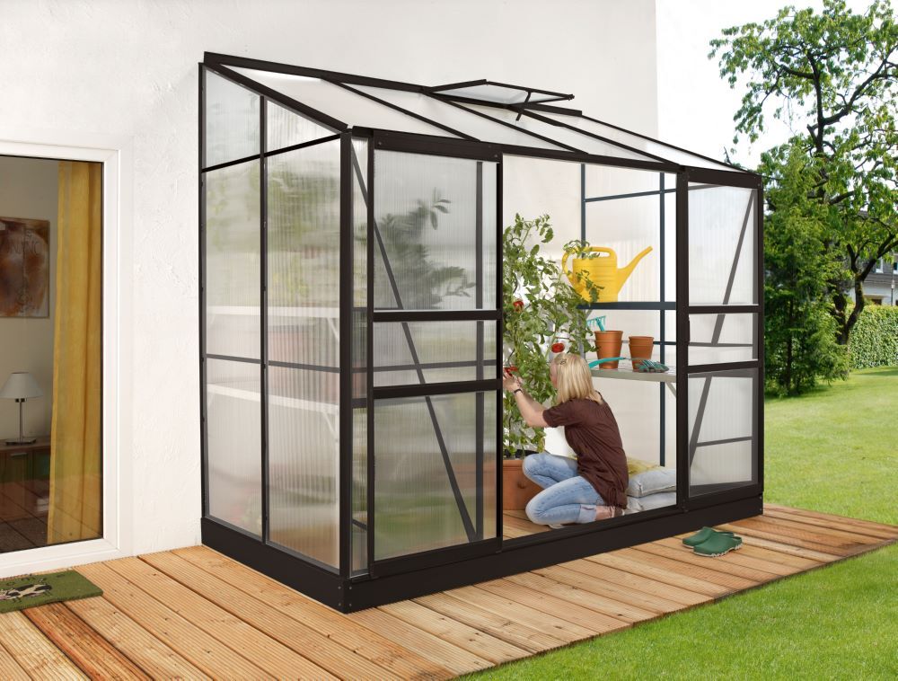 Vitavia Anlehngewächshaus Ida 3300 HKP Höhe 1660 mm schwarz Produktbild Vitavia Anlehngewächshaus Ida 3300 HKP Höhe 1660 mm schwarz