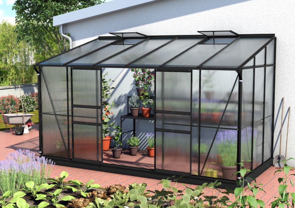 Vitavia Anlehngewächshaus Ida 7800 HKP 6 mm Breite 3865 mm Produktbild Vitavia Anlehngewächshaus Ida 7800 HKP 6 mm Breite 3865 mm