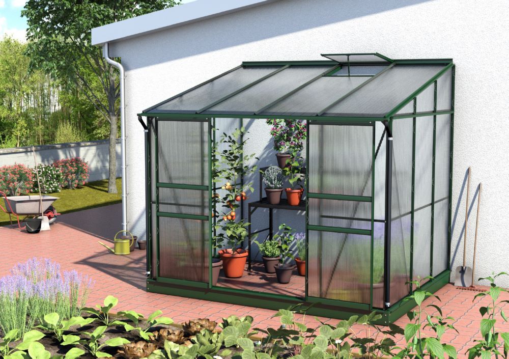 Vitavia Anlehngewächshaus Ida 5200 HKP 2621 x 2014 mm smaragd Produktbild Vitavia Anlehngewächshaus Ida 5200 HKP 2621 x 2014 mm smaragd