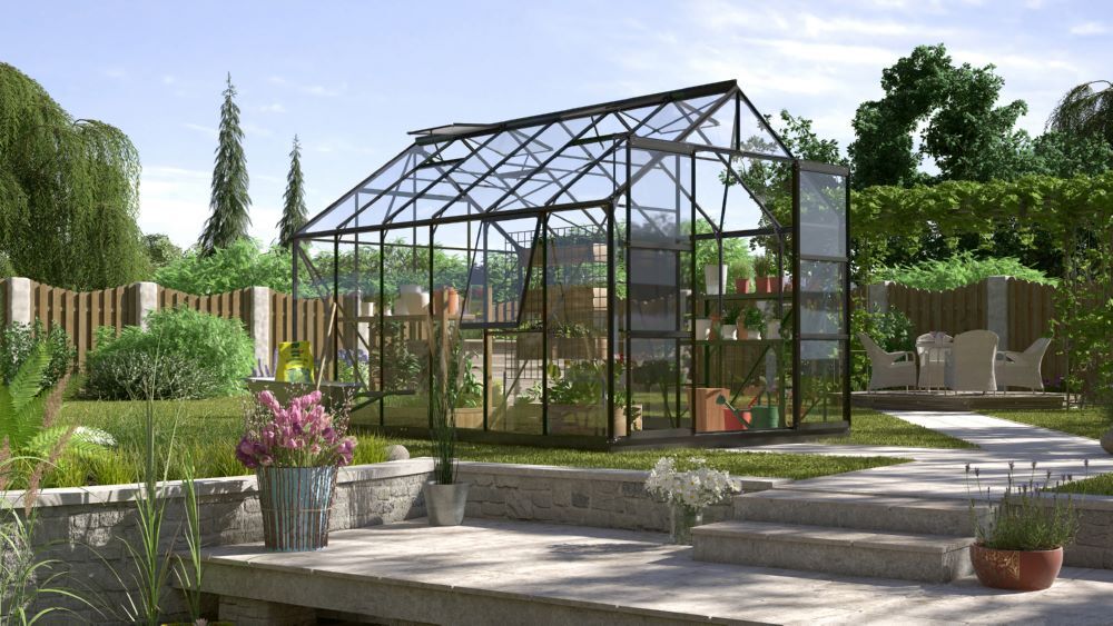 Vitavia Gewächshaus Jupiter 9900 ESG 3 mm Höhe 1535 mm Produktbild Vitavia Gewächshaus Jupiter 9900 ESG 3 mm Höhe 1535 mm