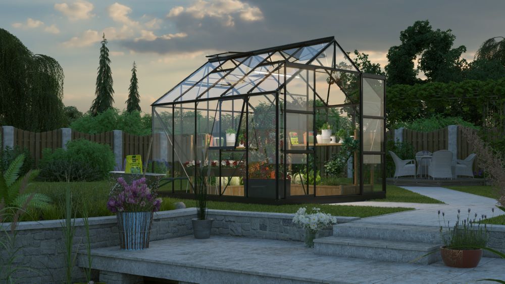 Vitavia Gewächshaus Set Jupiter 8300 ESG 3 mm 2570 x 3210 mm Produktbild Vitavia Gewächshaus Set Jupiter 8300 ESG 3 mm 2570 x 3210 mm bild 2