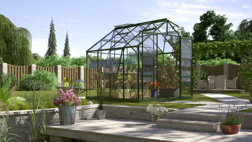 Vitavia Gewächshaus Jupiter 6700 ESG 3 mm smaragd Produktbild Vitavia Gewächshaus Jupiter 6700 ESG 3 mm smaragd