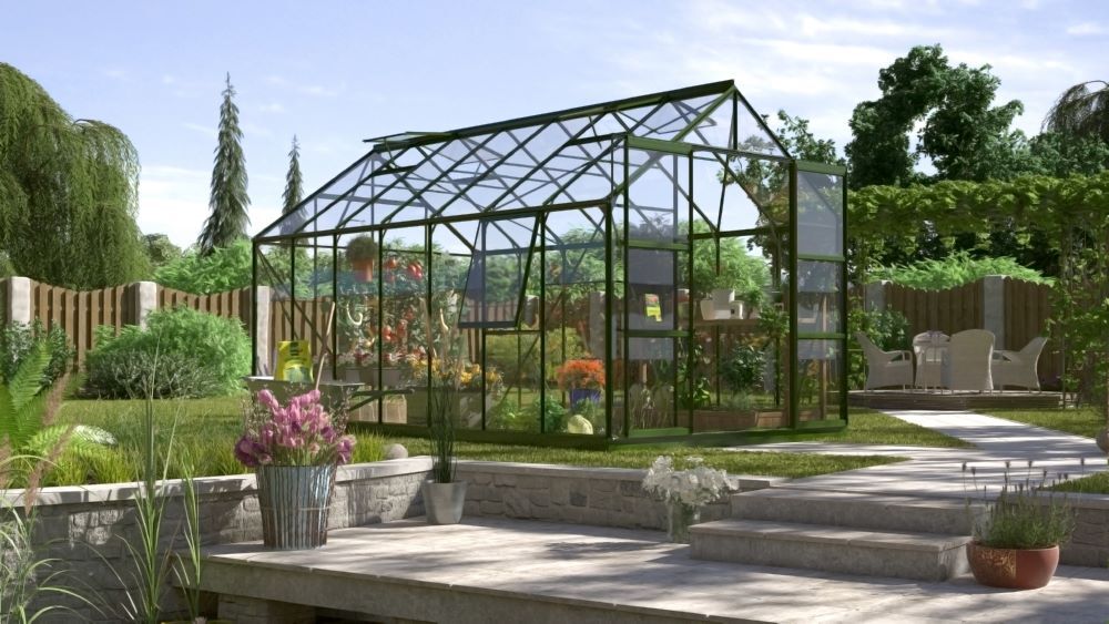 Vitavia Gewächshaus Jupiter 11500 ESG 3 mm 2570 x 4450 mm Produktbild Vitavia Gewächshaus Jupiter 11500 ESG 3 mm 2570 x 4450 mm