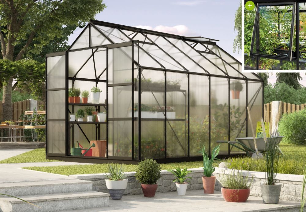 Vitavia Gewächshaus Jupiter 9900 HKP 4 mm Höhe 1535 mm Produktbild Vitavia Gewächshaus Jupiter 9900 HKP 4 mm Höhe 1535 mm