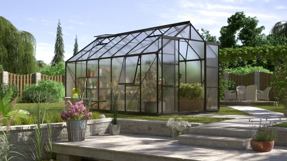 Vitavia Gewächshaus Jupiter 11500 HKP 6 mm Traufenhöhe 1535 mm Produktbild Vitavia Gewächshaus Jupiter 11500 HKP 6 mm Traufenhöhe 1535 mm