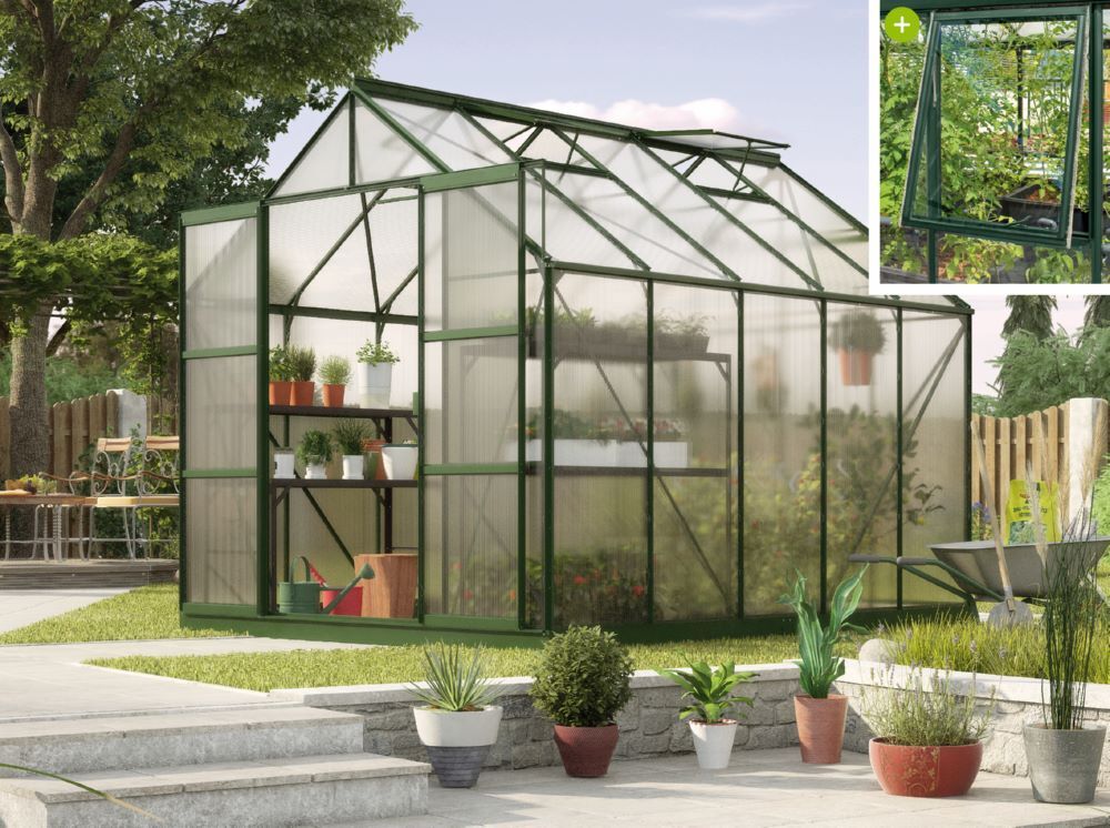 Vitavia Gewächshaus Jupiter 8300 HKP 4 mm Maße 2570 x 3210 mm Produktbild Vitavia Gewächshaus Jupiter 8300 HKP 4 mm Maße 2570 x 3210 mm