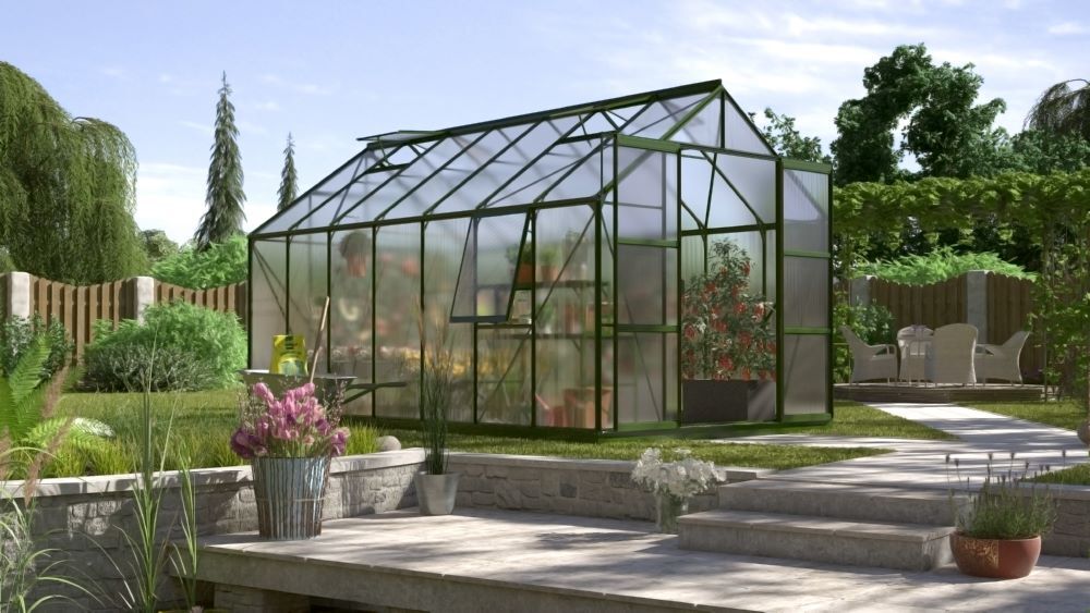 Vitavia Gewächshaus Jupiter 11500 smaragd Länge 4450 mm Produktbild Vitavia Gewächshaus Jupiter 11500 smaragd Länge 4450 mm