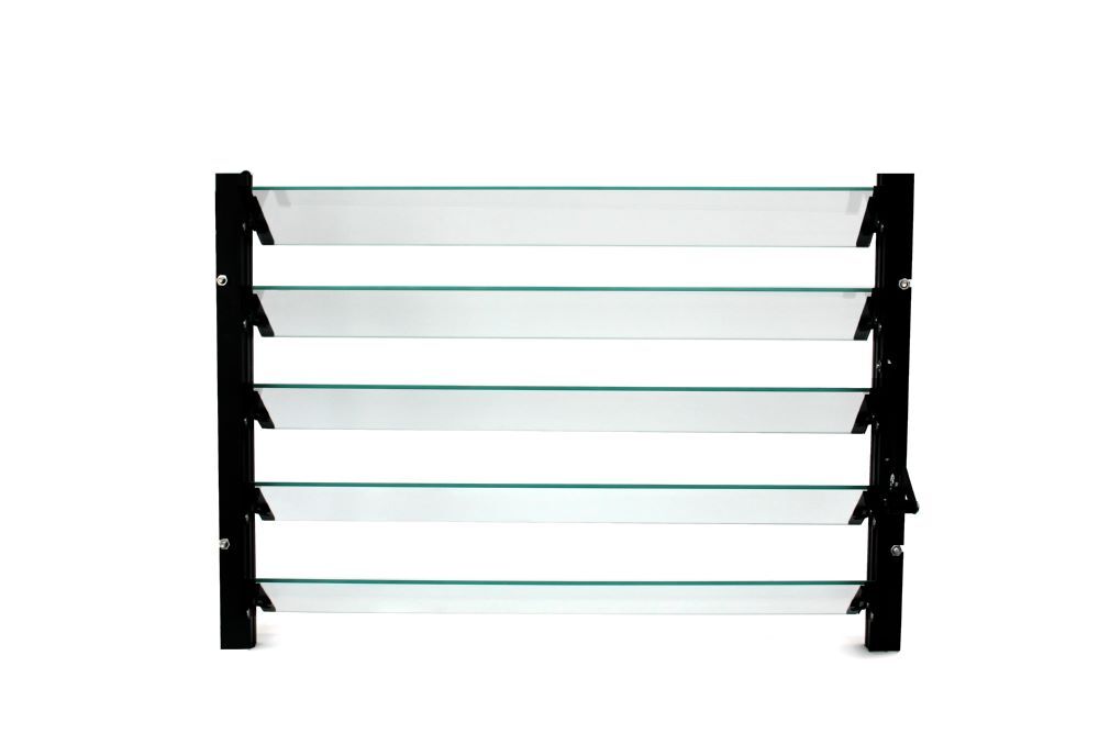 Vitavia Lamellen Wandfenster schwarz mit ESG 3 mm Produktbild Vitavia Lamellen Wandfenster schwarz mit ESG 3 mm