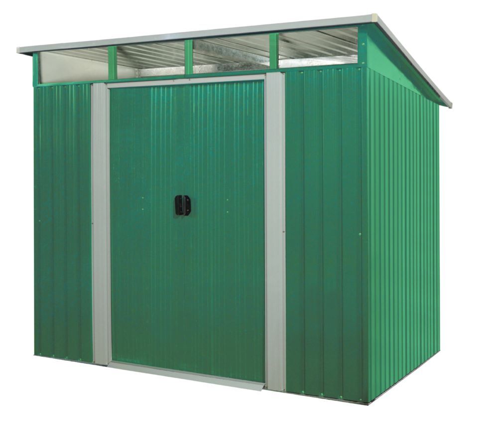 Pergart Gerätehaus Lübeck 86 tanne weiß 2380 x 1940 mm Pergart Gerätehaus Lübeck 86 tanne weiß 2380 x 1940 mm