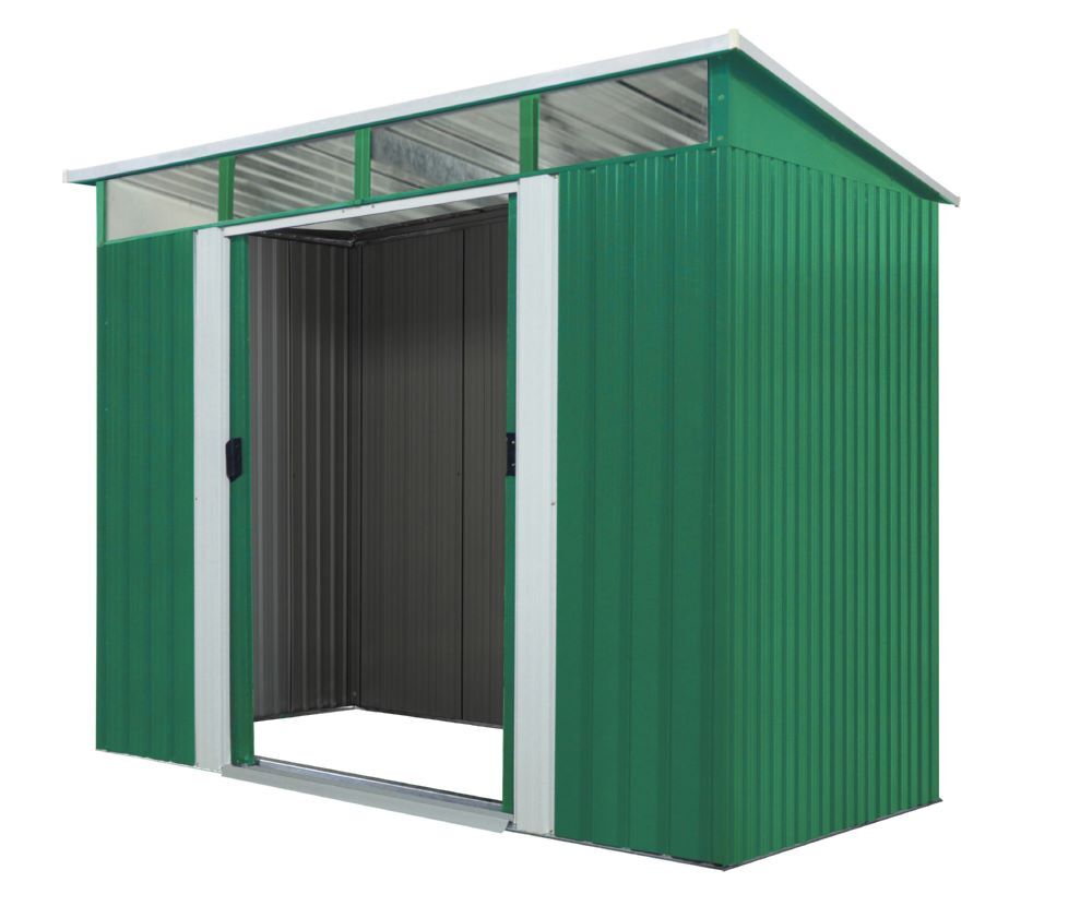 Pergart Gerätehaus Lübeck 86 tanne weiß 2380 x 1940 mm Pergart Gerätehaus Lübeck 86 tanne weiß 2380 x 1940 mm