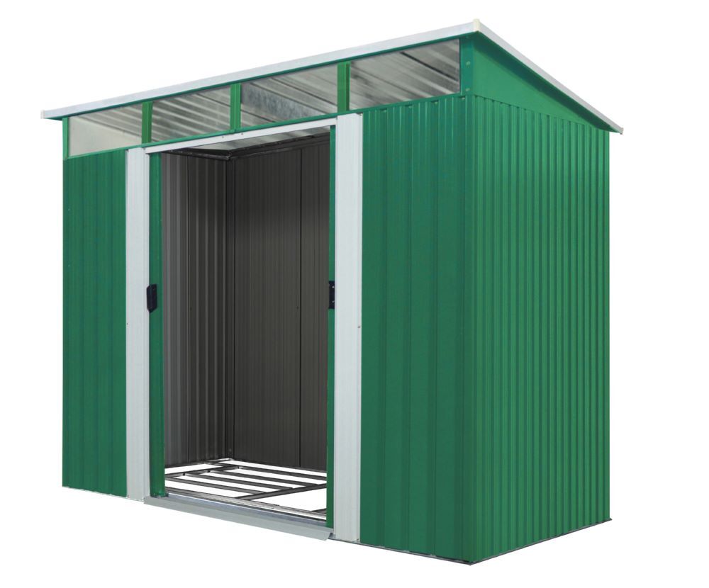 Pergart Gerätehaus Lübeck 86 tanne weiß 2380 x 1940 mm Pergart Gerätehaus Lübeck 86 tanne weiß 2380 x 1940 mm