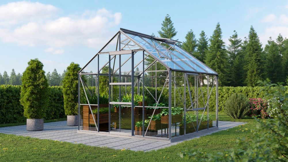 Vitavia Gewächshausbausatz Meridian 1 6700 ESG 3 mm alu Produktbild Vitavia Gewächshausbausatz Meridian 1 6700 ESG 3 mm alu bild 2