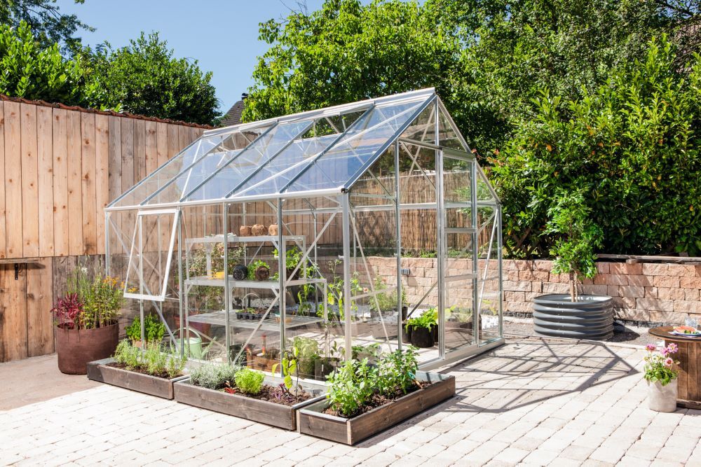 Vitavia Gewächshaus Meridian 1 8300 ESG 3 mm Traufe 1374 mm Produktbild Vitavia Gewächshaus Meridian 1 8300 ESG 3 mm Traufe 1374 mm bild 2