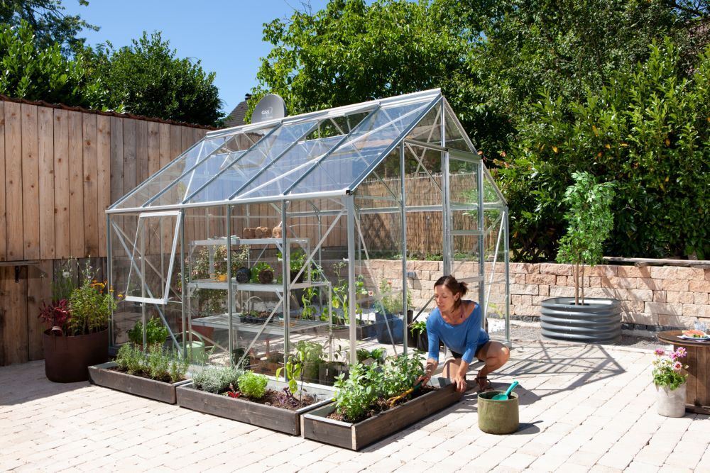 Vitavia Gewächshaus Meridian 1 8300 ESG 3 mm Traufe 1374 mm Produktbild Vitavia Gewächshaus Meridian 1 8300 ESG 3 mm Traufe 1374 mm bild 3