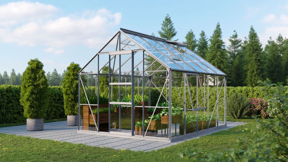 Vitavia Gewächshaus Meridian 1 8300 ESG 3 mm Traufe 1374 mm Produktbild Vitavia Gewächshaus Meridian 1 8300 ESG 3 mm Traufe 1374 mm bild 4