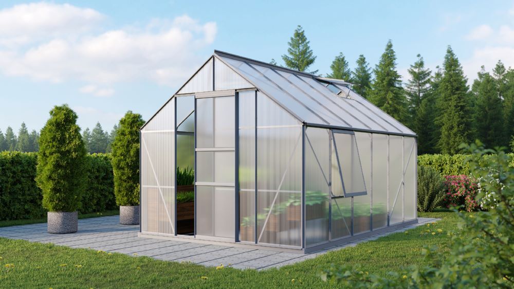 Vitavia Gewächshausbausatz Meridian 1 9900 HKP 6 mm Traufe 1374 mm Produktbild Vitavia Gewächshausbausatz Meridian 1 9900 HKP 6 mm Traufe 1374 mm