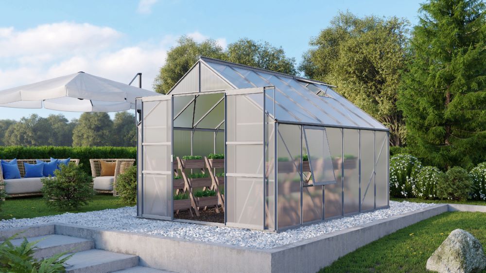 Vitavia Gewächshaus Meridian 2 9900 Maße 3830 x 2570 mm Produktbild Vitavia Gewächshaus Meridian 2 9900 Maße 3830 x 2570 mm bild 2