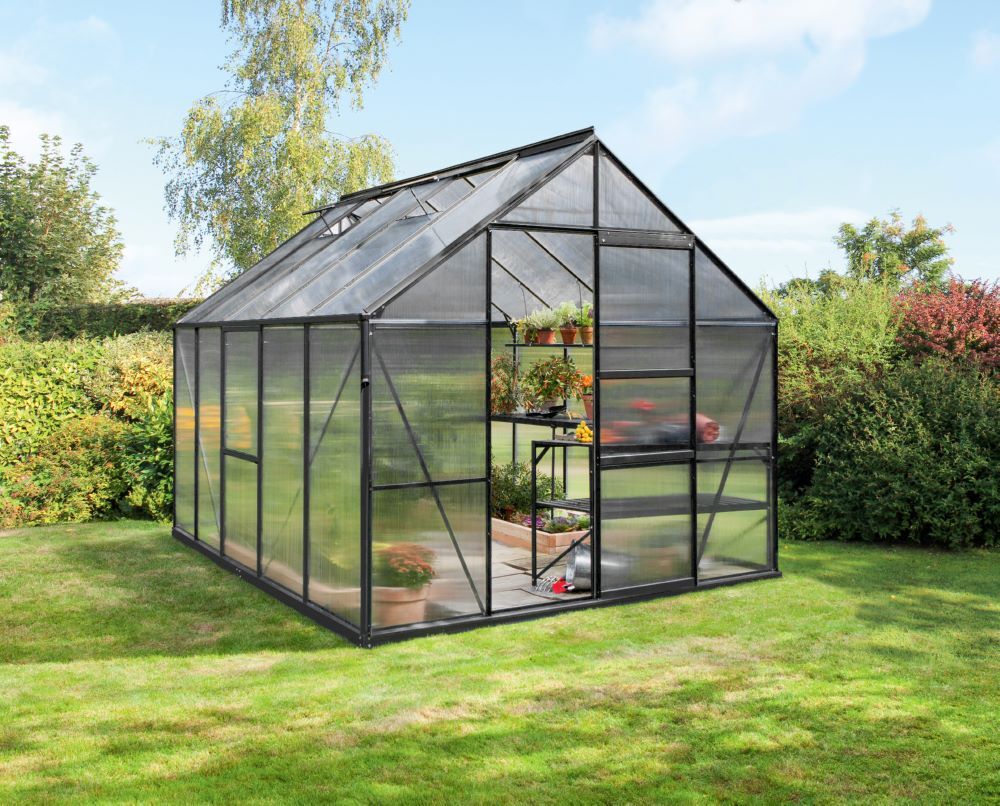 Vitavia Gewächshaus Meridian 1 8300 schwarz Traufenhöhe 1374 mm Produktbild Vitavia Gewächshaus Meridian 1 8300 schwarz Traufenhöhe 1374 mm