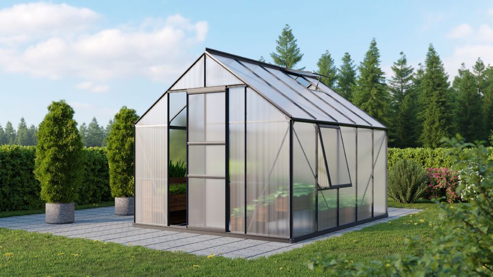 Vitavia Gewächshaus Meridian 1 8300 HKP 6 mm Traufe 1374 mm Produktbild Vitavia Gewächshaus Meridian 1 8300 HKP 6 mm Traufe 1374 mm bild 2