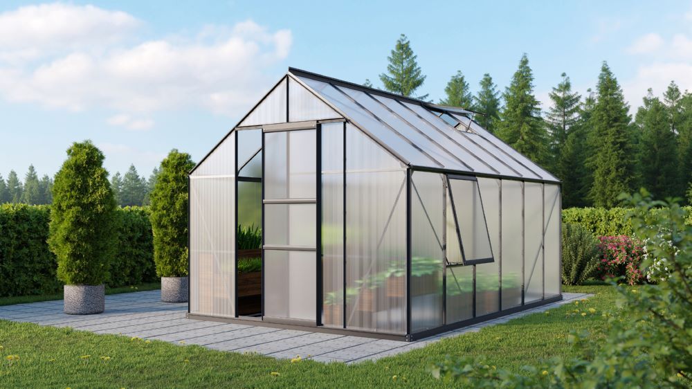 Vitavia Gewächshausbausatz Meridian 1 9900 HKP 4 mm alu Produktbild Vitavia Gewächshausbausatz Meridian 1 9900 HKP 4 mm alu