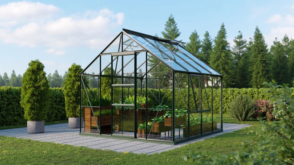 Vitavia Gewächshaus Meridian 1 6700 smaragd Traufenhöhe 1374 mm Produktbild Vitavia Gewächshaus Meridian 1 6700 smaragd Traufenhöhe 1374 mm bild 2