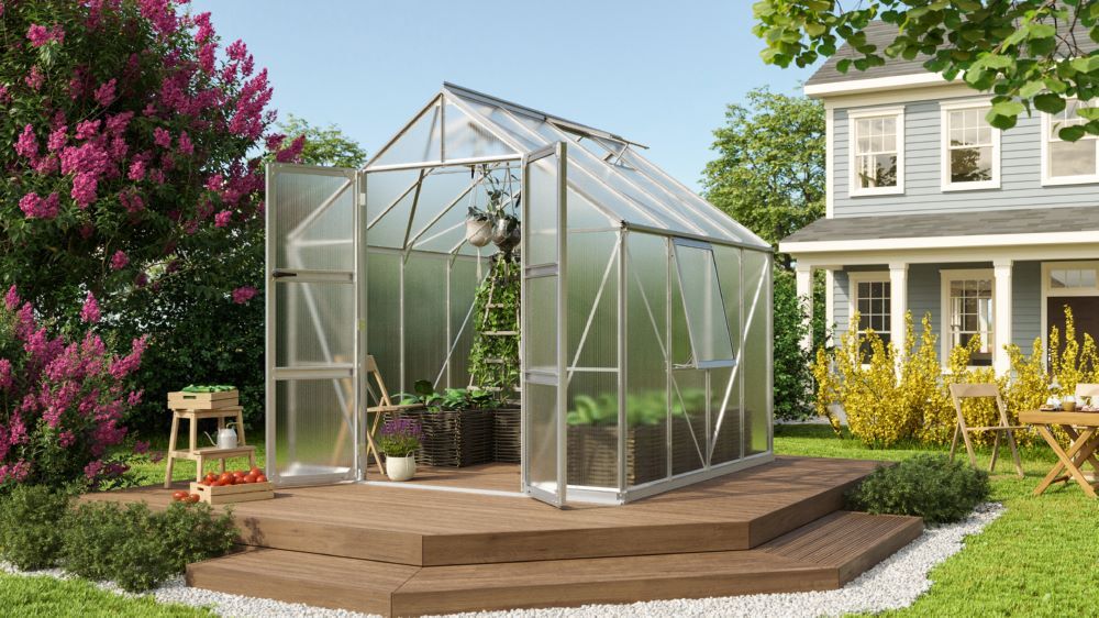 Vitavia Gewächshaus mit Doppelschwingtüren Olymp 6700 HKP 6 mm Produktbild Vitavia Gewächshaus mit Doppelschwingtüren Olymp 6700 HKP 6 mm