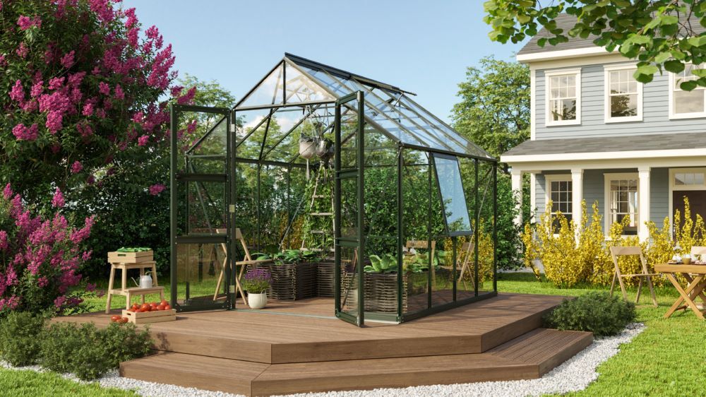 Vitavia Gewächshaus Olymp 6700 ESG 3 mm smaragd Produktbild Vitavia Gewächshaus Olymp 6700 ESG 3 mm smaragd bild 2