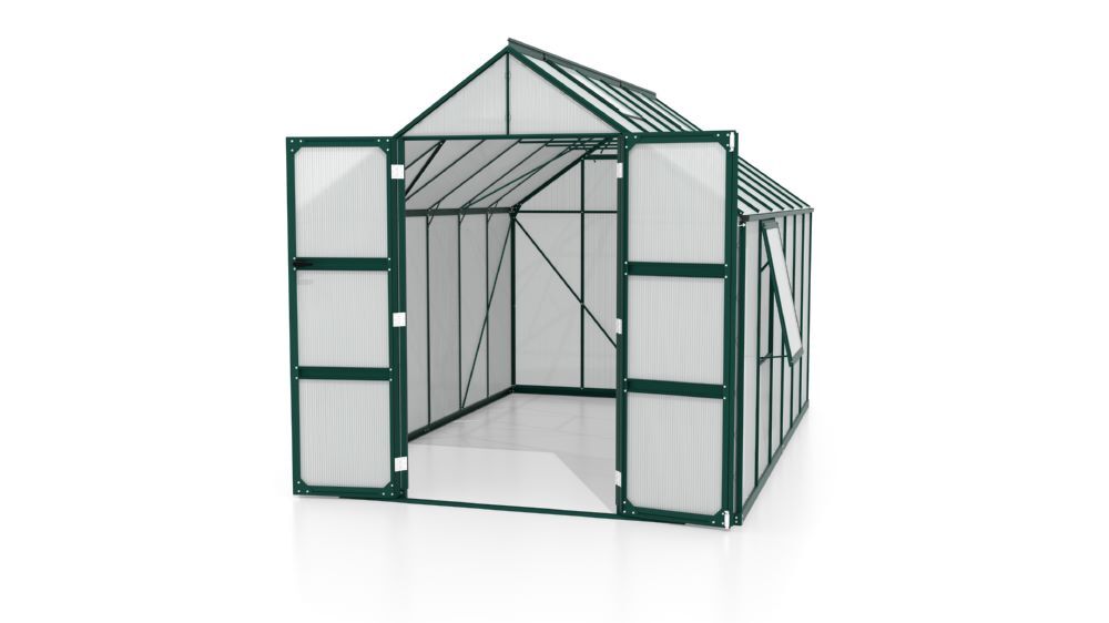 Vitavia Gewächshaus Olymp 9900 HKP 6 mm smaragd Breite 2570 mm Produktbild Vitavia Gewächshaus Olymp 9900 HKP 6 mm smaragd Breite 2570 mm