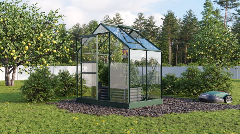 Vitavia Gewächshaus Planet 2500 ESG 3 mm smaragd Traufe 1360 mm Produktbild Vitavia Gewächshaus Planet 2500 ESG 3 mm smaragd Traufe 1360 mm