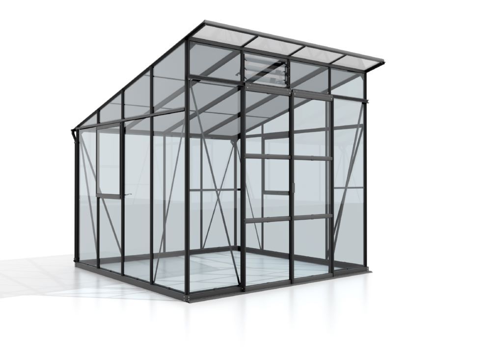 Vitavia Gewächshausbausatz Playa 7600 in schwarz 2580 x 2916 mm Produktbild Vitavia Gewächshausbausatz Playa 7600 in schwarz 2580 x 2916 mm