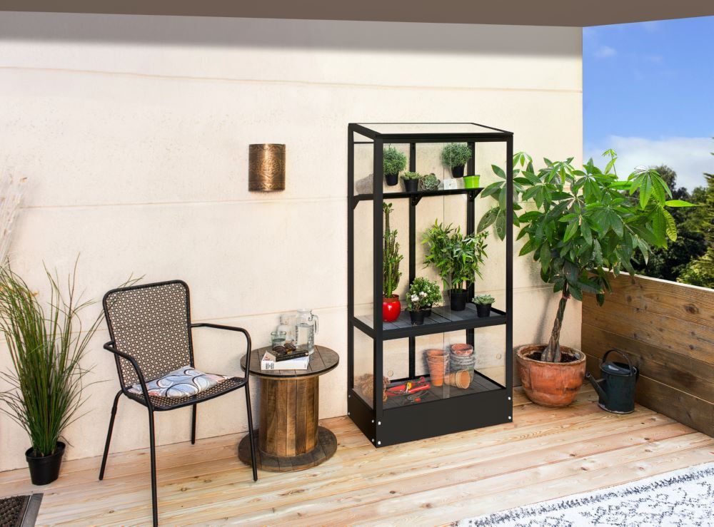 Vitavia Polis Balkongewächshaus 350 ESG Rollfundament Produktbild Vitavia Polis Balkongewächshaus 350 ESG Rollfundament bild 6