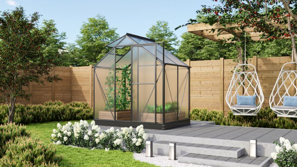 Vitavia Gewächshausbausatz Triton Aluminiumprofil 1310 x 1977 mm Produktbild Vitavia Gewächshausbausatz Triton Aluminiumprofil 1310 x 1977 mm bild 2