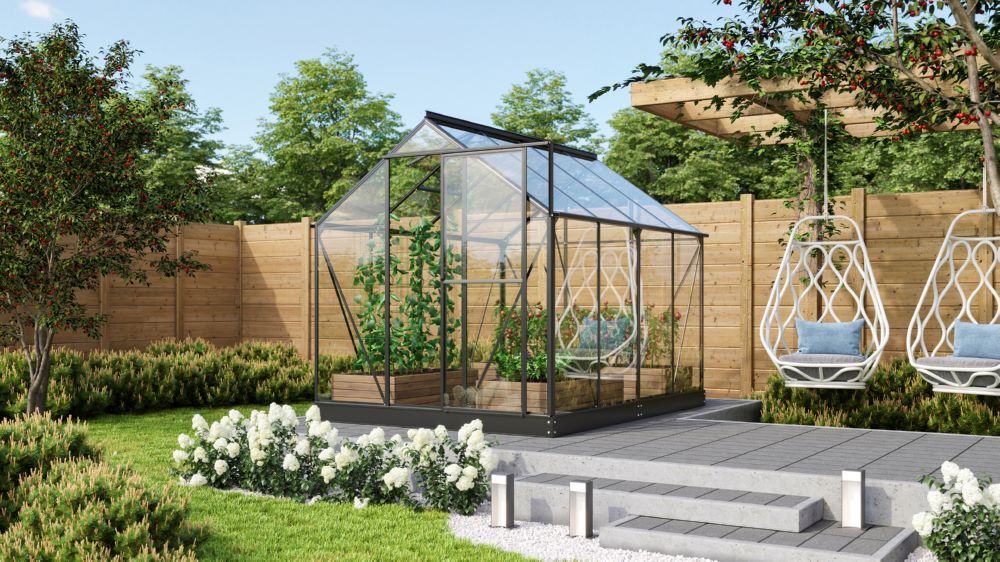 Vitavia Gewächshausbausatz Triton 5000 ESG 3 mm Traufe 1234 mm Produktbild Vitavia Gewächshausbausatz Triton 5000 ESG 3 mm Traufe 1234 mm bild 3