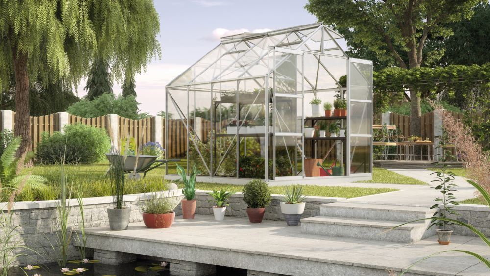 Vitavia Gewächshaus Uranus 6700 ESG 3 mm alu Produktbild Vitavia Gewächshaus Uranus 6700 ESG 3 mm alu