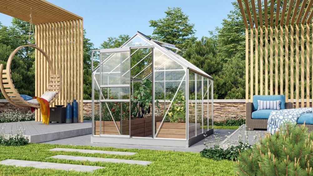 Vitavia Gewächshausbausatz Venus 5000 ESG 3 mm alu Produktbild Vitavia Gewächshausbausatz Venus 5000 ESG 3 mm alu bild 2