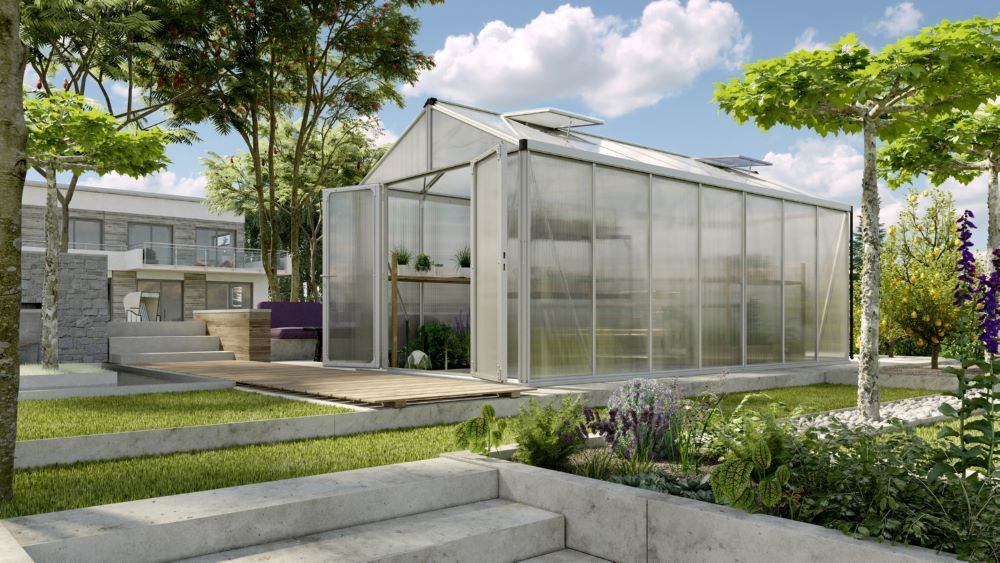 Vitavia Gewächshaus Zeus Comfort 13800 HKP 16 mm Aluminium Produktbild Vitavia Gewächshaus Zeus Comfort 13800 HKP 16 mm Aluminium bild 2