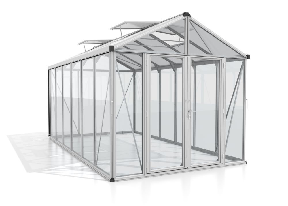 Vitavia Gewächshausbausatz Zeus Comfort 11900 ESG/HKP Aluminium Produktbild Vitavia Gewächshausbausatz Zeus Comfort 11900 ESG/HKP Aluminium